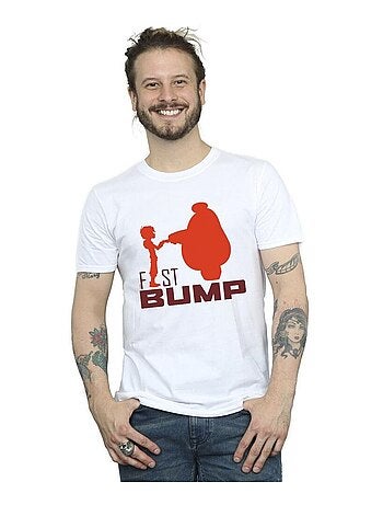 Disney - Camiseta Big Hero 6 de Baymax Recorte del puño BUMP para Hombre