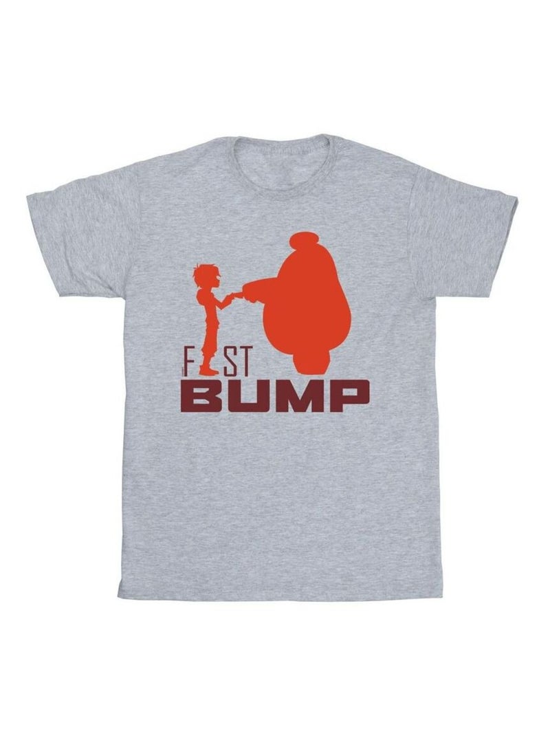 Disney - Camiseta Big Hero 6 de Baymax Recorte del puño BUMP para Hombre Gris jaspeado - Kiabi
