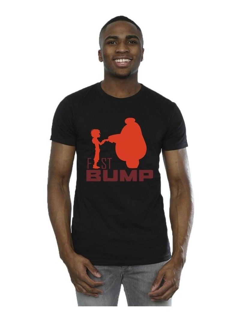 Disney - Camiseta Big Hero 6 de Baymax Recorte del puño BUMP para Hombre Negro - Kiabi