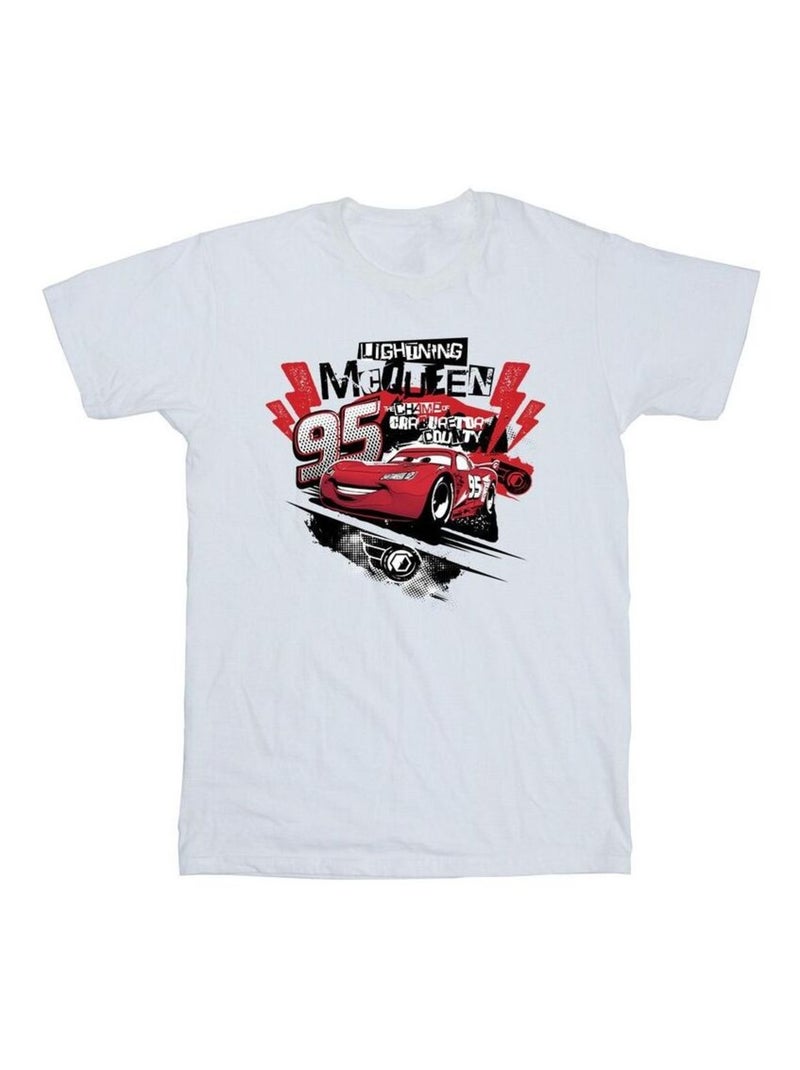 Disney - Camiseta Cars de Rayo McQueen Collage para Hombre Blanco - Kiabi