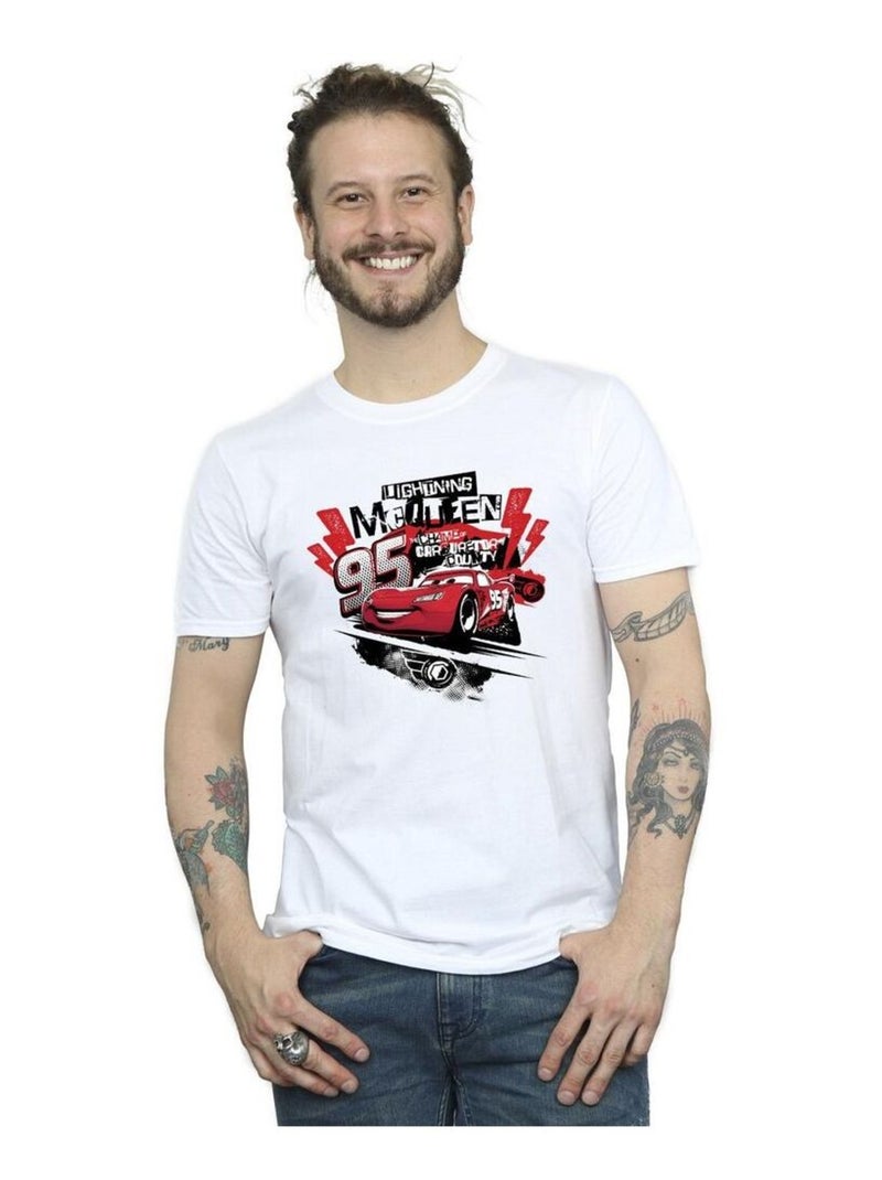 Disney - Camiseta Cars de Rayo McQueen Collage para Hombre Blanco - Kiabi