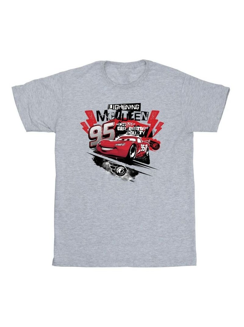 Disney - Camiseta Cars de Rayo McQueen Collage para Hombre Gris jaspeado - Kiabi