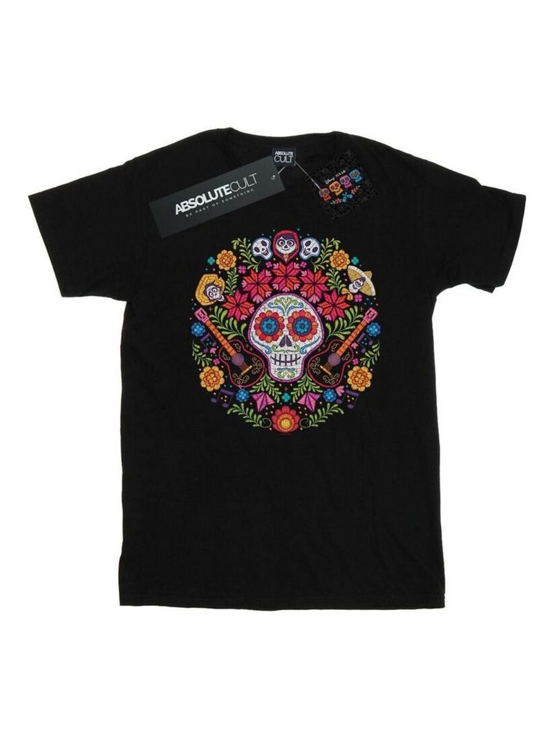 Disney - Camiseta Coco Calavera para Hombre Negro - Kiabi