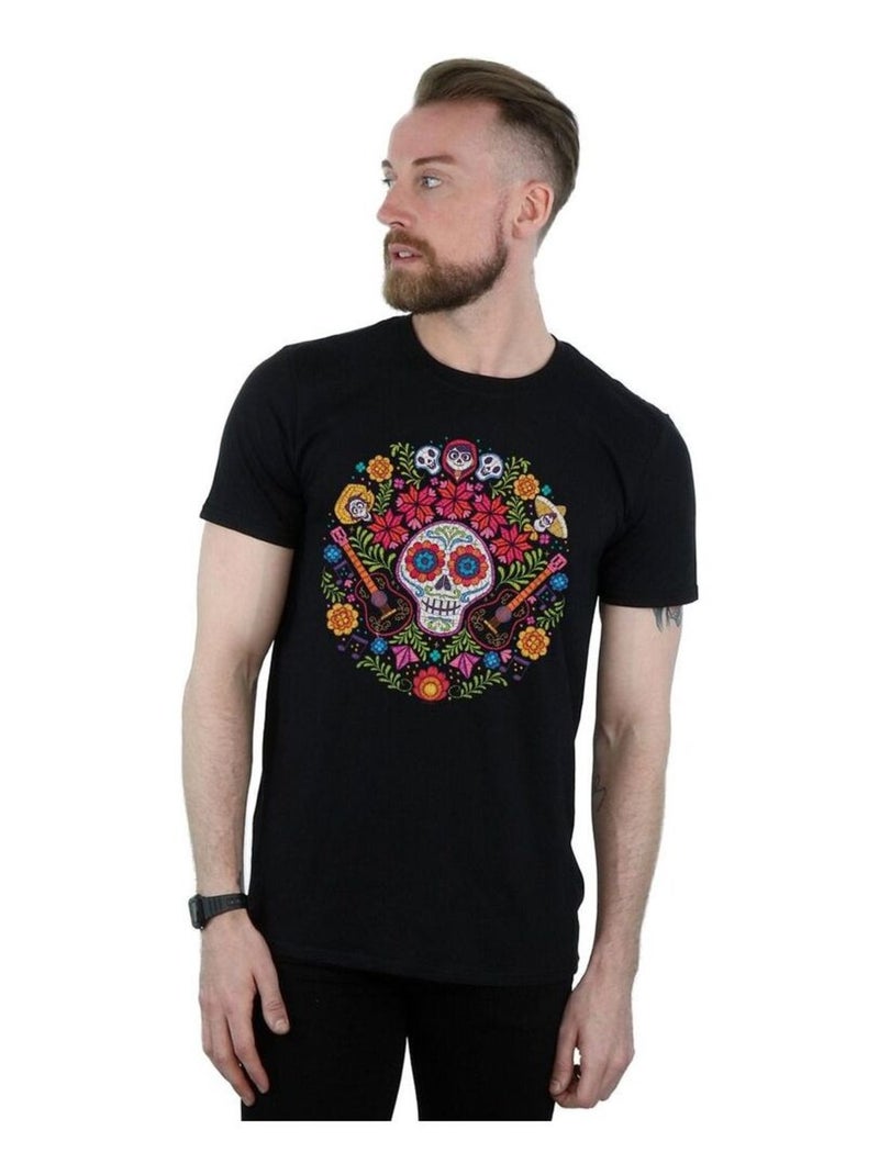 Disney - Camiseta Coco Calavera para Hombre Negro - Kiabi