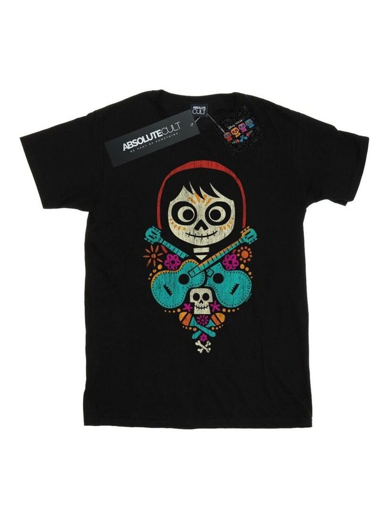 Disney - Camiseta Coco de Miguel Guitarras Cruzadas para Hombre Negro - Kiabi