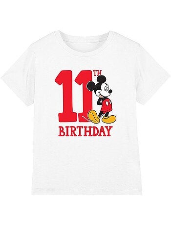 Disney - Camiseta de Mickey Mouse 11 Cumpleaños para Niños/Niñas