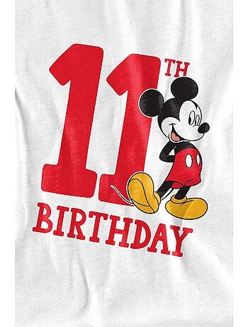 Disney - Camiseta de Mickey Mouse 11 Cumpleaños para Niños/Niñas