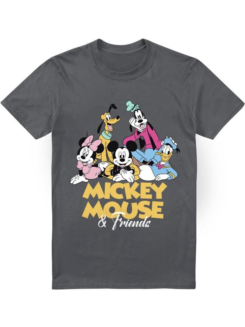 Disney - Camiseta de Mickey Mouse Amigos para Hombre Gris negro - Kiabi
