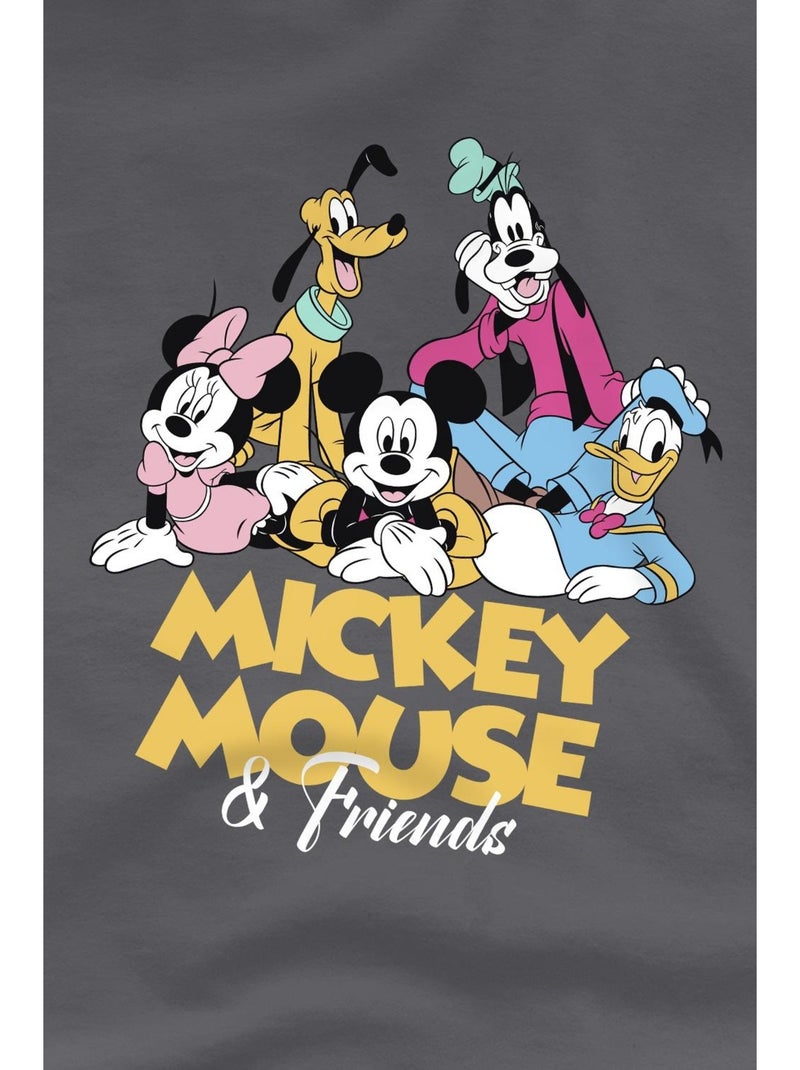 Disney - Camiseta de Mickey Mouse Amigos para Hombre Gris negro - Kiabi