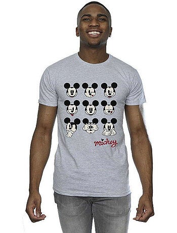 Disney - Camiseta de Mickey Mouse Caras para Hombre