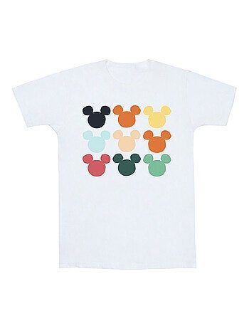 Disney - Camiseta de Mickey Mouse Cuadrado de Cabezas para Hombre
