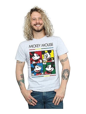 Disney - Camiseta de Mickey Mouse Cuadrado para Hombre