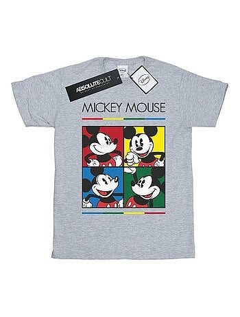 Disney - Camiseta de Mickey Mouse Cuadrado para Hombre