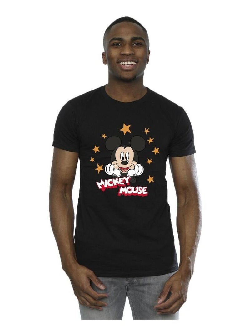 Disney - Camiseta de Mickey Mouse Estrellas para Hombre Negro - Kiabi