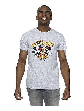 Disney - Camiseta de Mickey Mouse Grupo para Hombre
