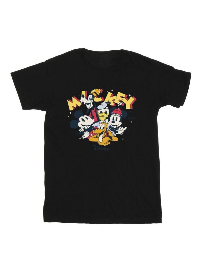 Disney - Camiseta de Mickey Mouse Grupo para Hombre Negro - Kiabi