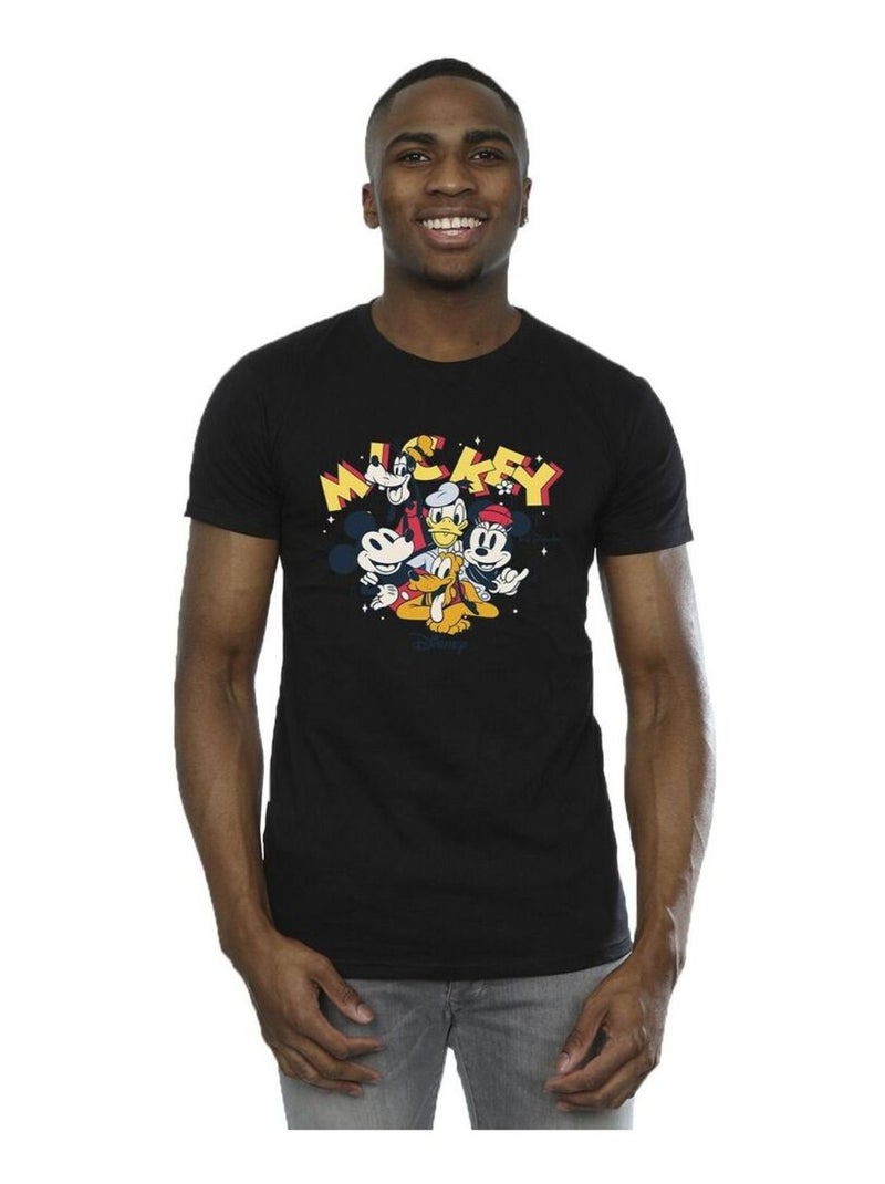 Disney - Camiseta de Mickey Mouse Grupo para Hombre Negro - Kiabi