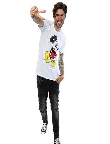 Disney - Camiseta de Mickey Mouse Patada para Hombre