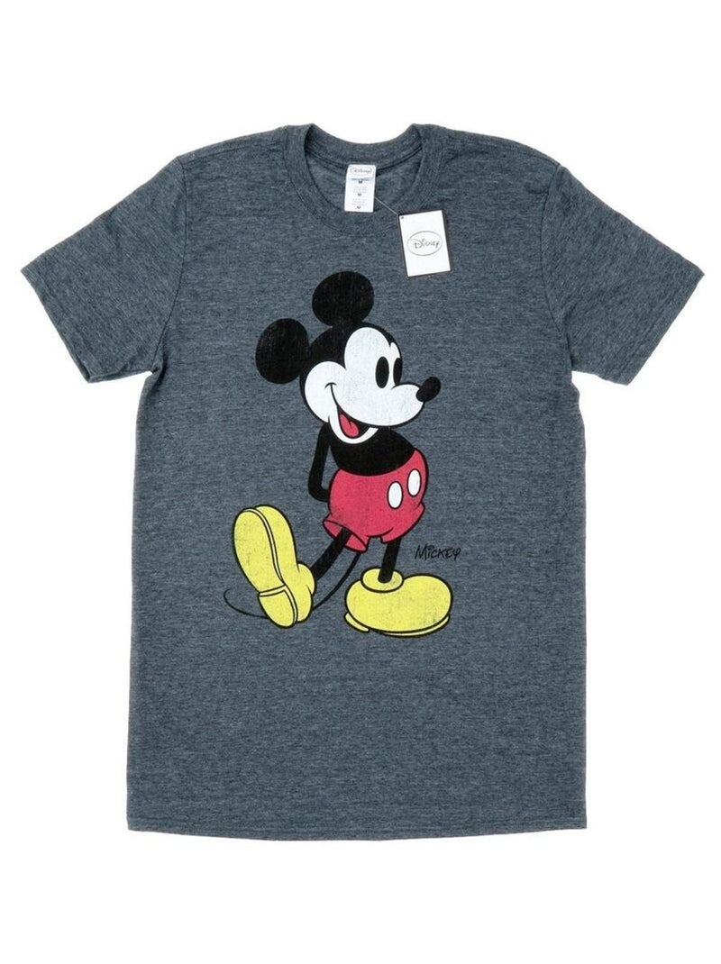 Disney - Camiseta de Mickey Mouse Patada para Hombre Gris oscuro - Kiabi
