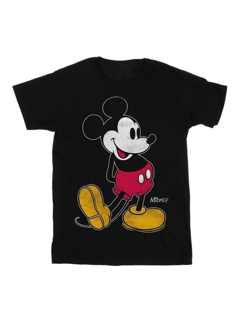 Disney - Camiseta de Mickey Mouse Patada para Hombre Negro - Kiabi