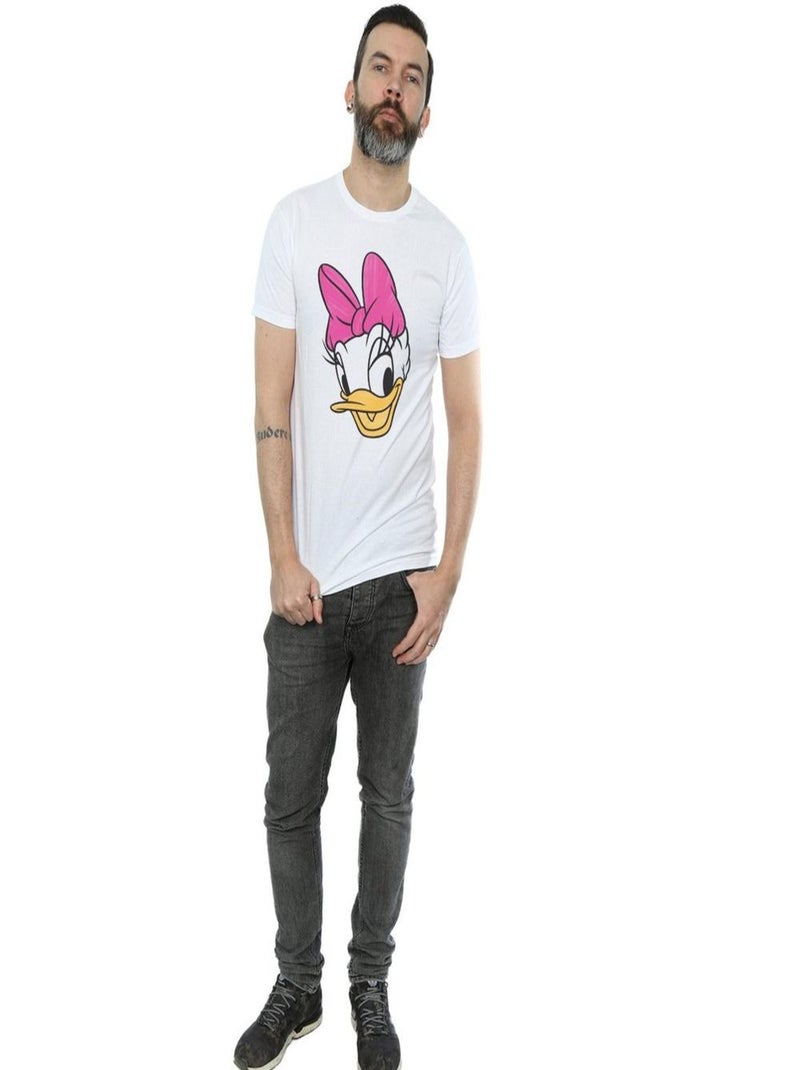 Disney - Camiseta de Pata Daisy Caras Pintadas para Hombre Blanco - Kiabi