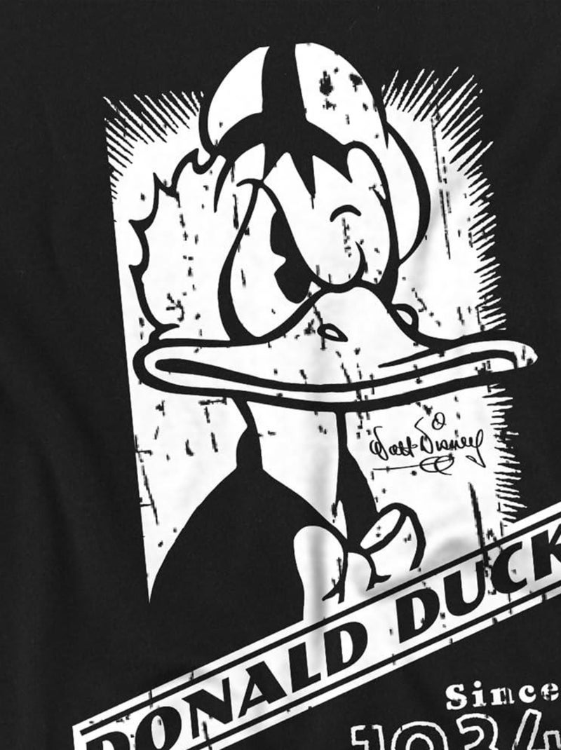 Disney - Camiseta de Pato Donald Retrato Mono para Hombre Negro - Kiabi