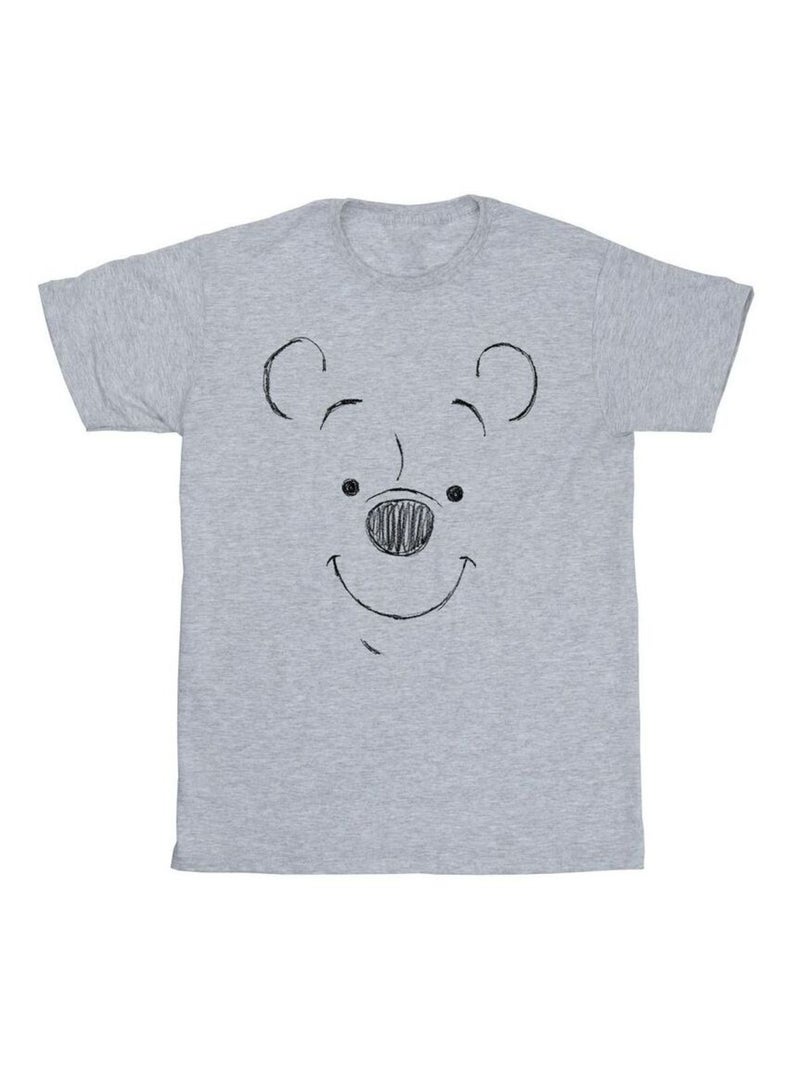 Disney - Camiseta de Winnie the Pooh Cara para Hombre Gris jaspeado - Kiabi
