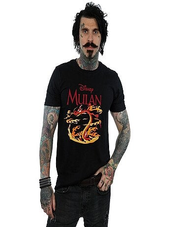 Disney - Camiseta Dragon Fire de Mulan y Mushu Fuego de dragón para Hombre