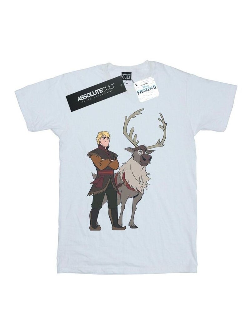 Disney - Camiseta Frozen 2 de Sven y Kristoff para Hombre Blanco - Kiabi