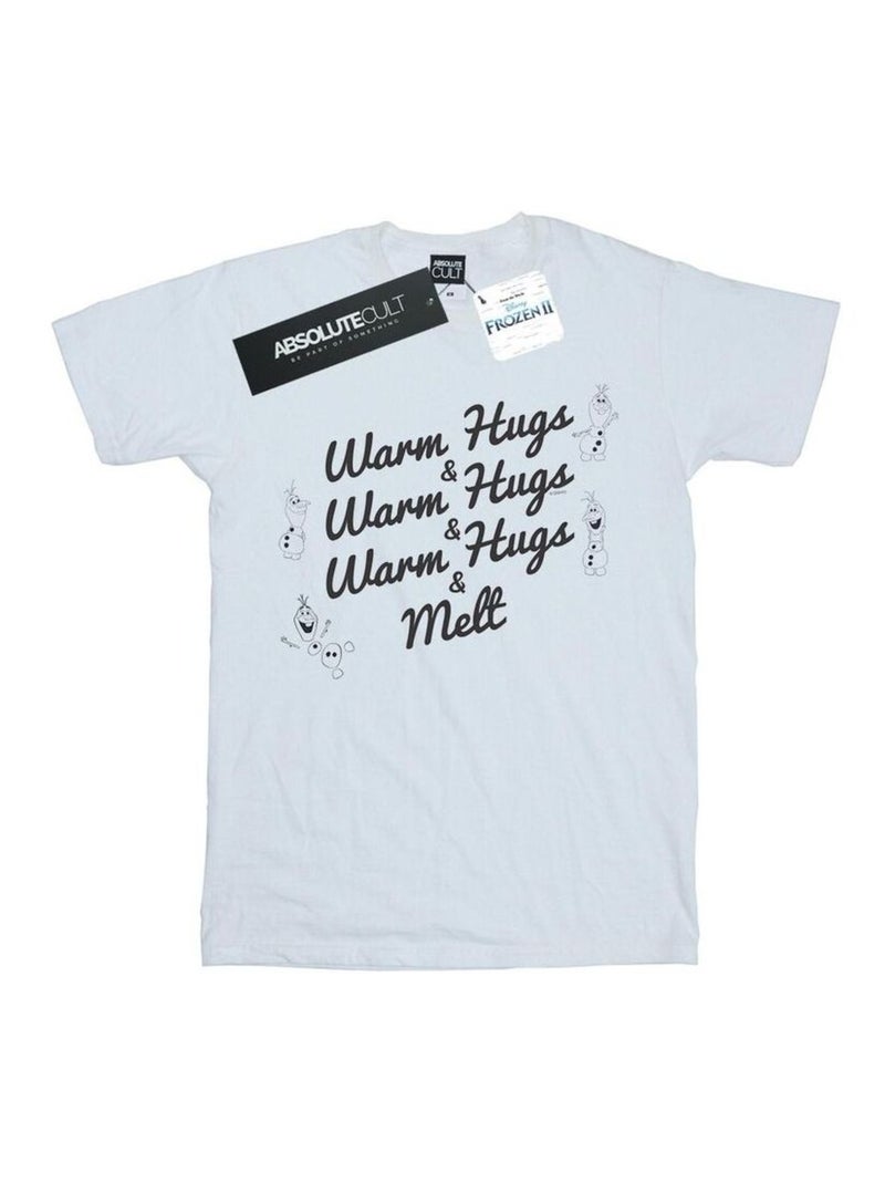 Disney - Camiseta Frozen 2 Warm Hugs And Melt de Olaf para Hombre Blanco - Kiabi
