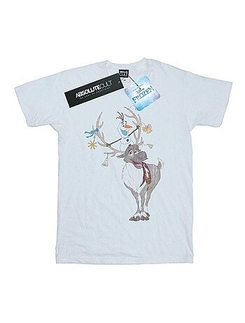 Disney - Camiseta Frozen de Sven y Olaf Adornos navideños para Hombre