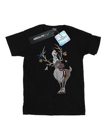 Disney - Camiseta Frozen de Sven y Olaf Adornos navideños para Hombre