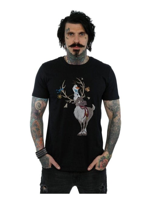 Disney - Camiseta Frozen de Sven y Olaf Adornos navideños para Hombre - Kiabi Disney - Camiseta Frozen de Sven y Olaf Adornos navideños para Hombre - Kiabi