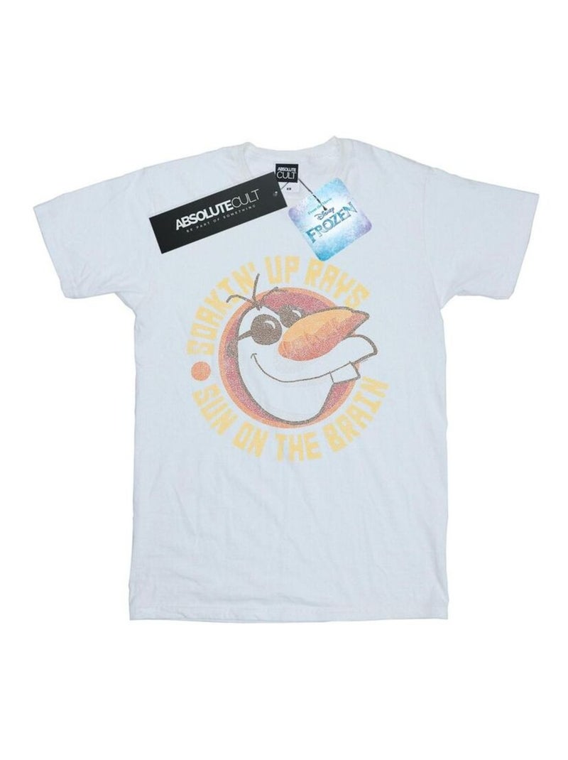 Disney - Camiseta Frozen Sun On The Brain de Olaf para Hombre Blanco - Kiabi