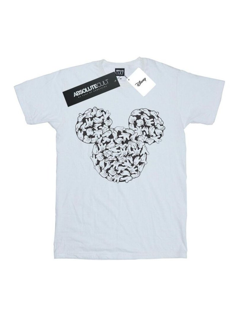 Disney - Camiseta Head Of Hands de Mickey Mouse para Hombre Blanco - Kiabi