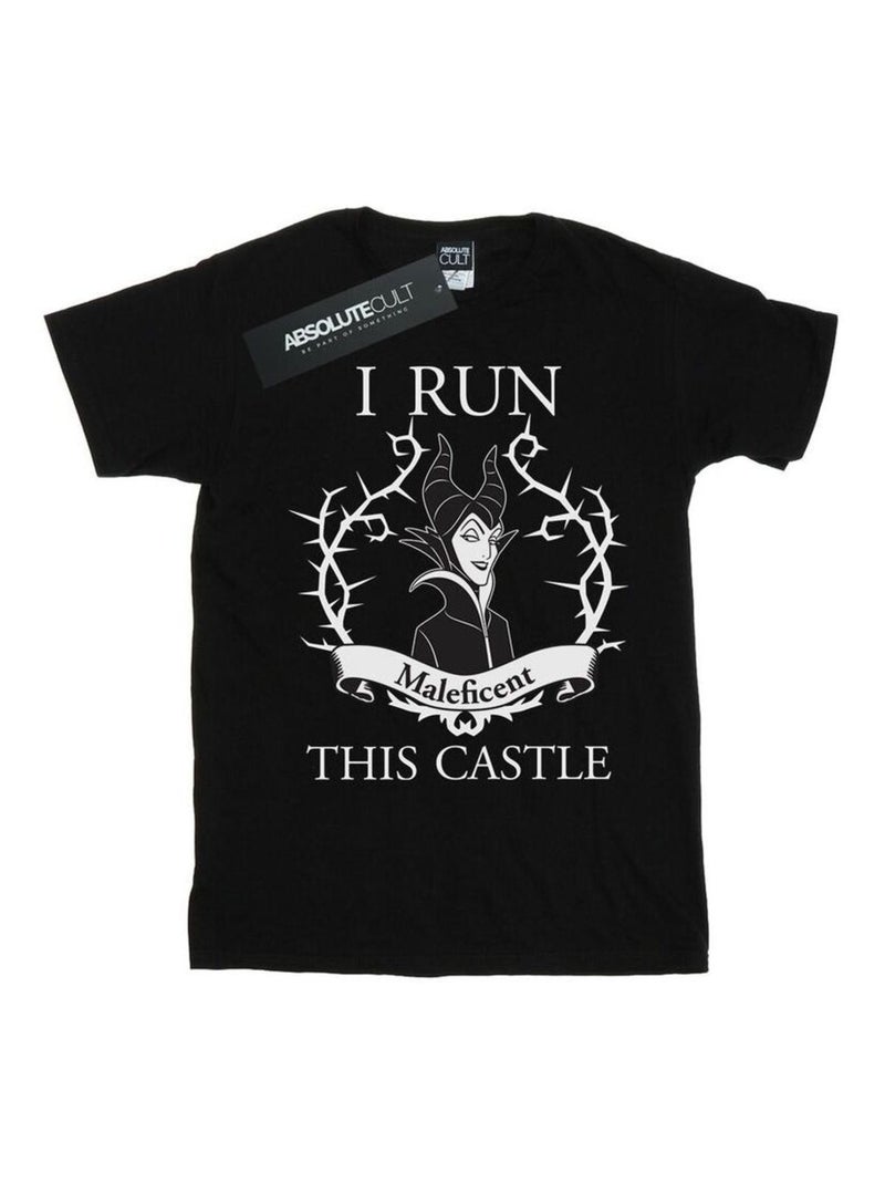 Disney - Camiseta I Run This de Maleficent para Hombre Negro - Kiabi