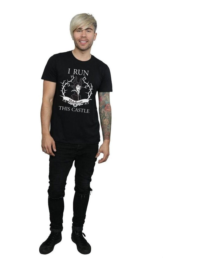 Disney - Camiseta I Run This de Maleficent para Hombre Negro - Kiabi