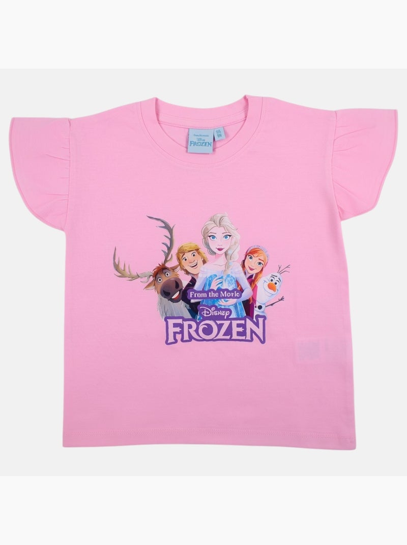 Disney - Camiseta niña Frozen Rosa claro - Kiabi