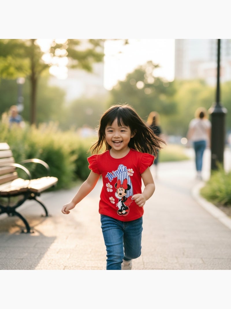Disney - Camiseta niña Minnie Rojo - Kiabi
