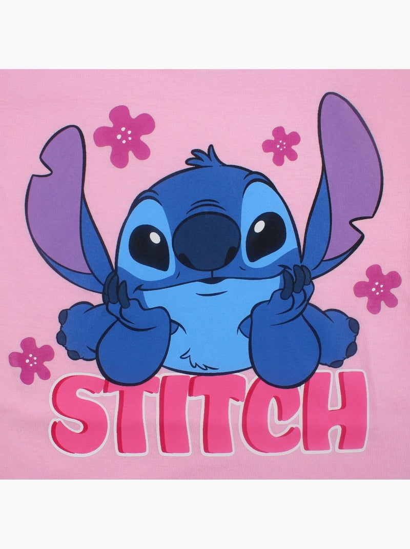 Disney - Camiseta niña Stitch Rosa claro - Kiabi