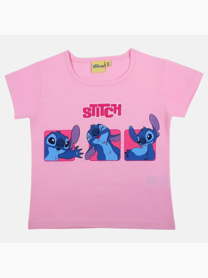 Disney - Camiseta niña Stitch Rosa - Kiabi