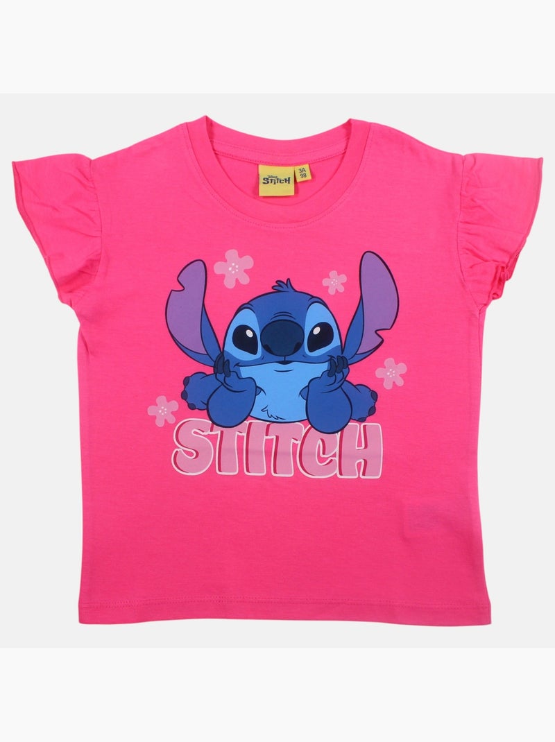 Disney - Camiseta niña Stitch Rosa - Kiabi