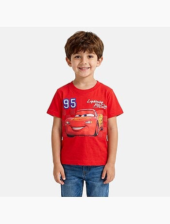 Disney - Camiseta niño Cars Lightning McQueen