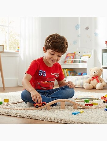 Disney - Camiseta niño Cars Lightning McQueen