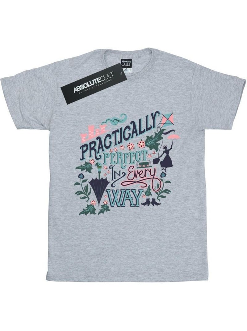 Disney - Camiseta Practically de Mary Poppins para Hombre Gris jaspeado - Kiabi