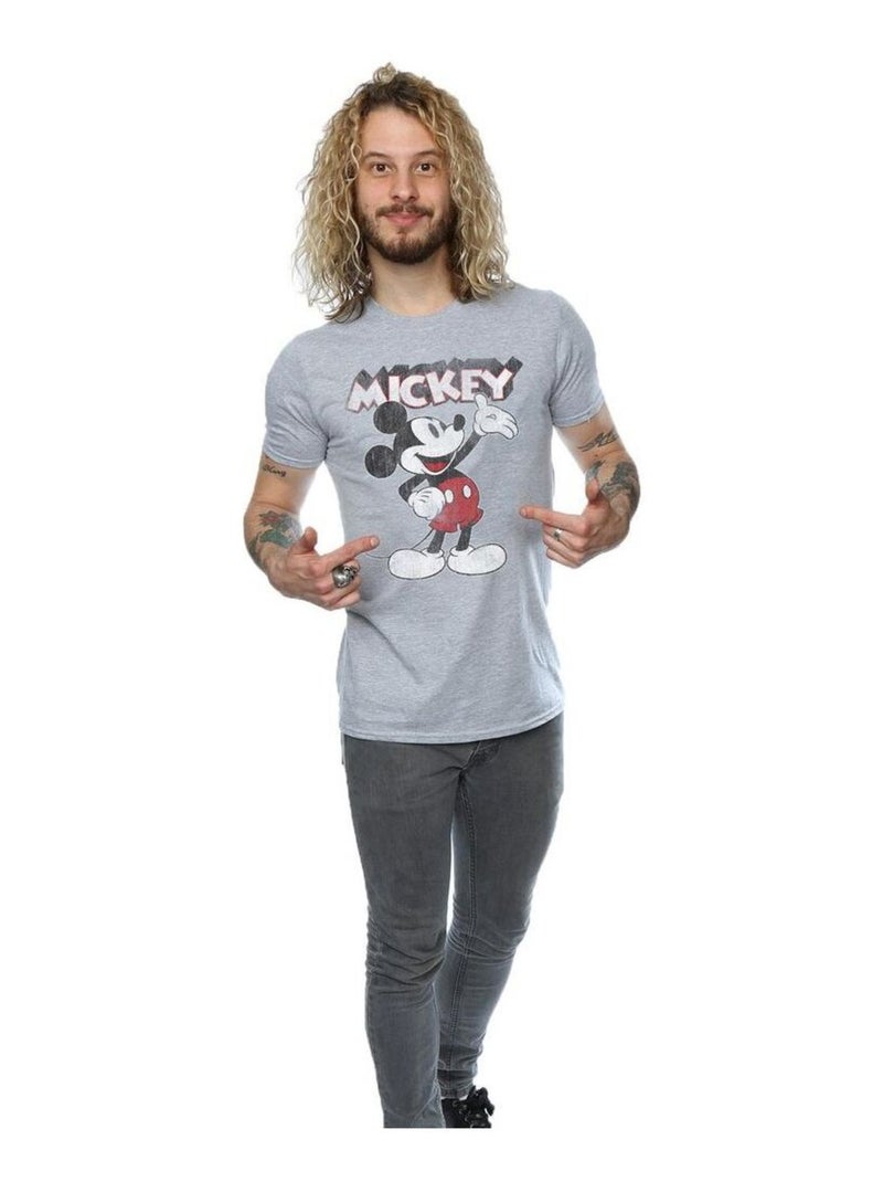 Disney - Camiseta Presents de Mickey Mouse para Hombre Gris jaspeado - Kiabi