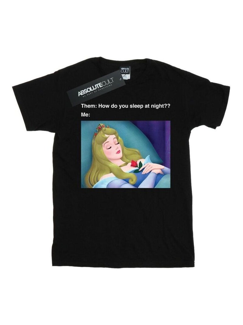 Disney - Camiseta Sleeping Beauty Meme para Hombre Negro - Kiabi