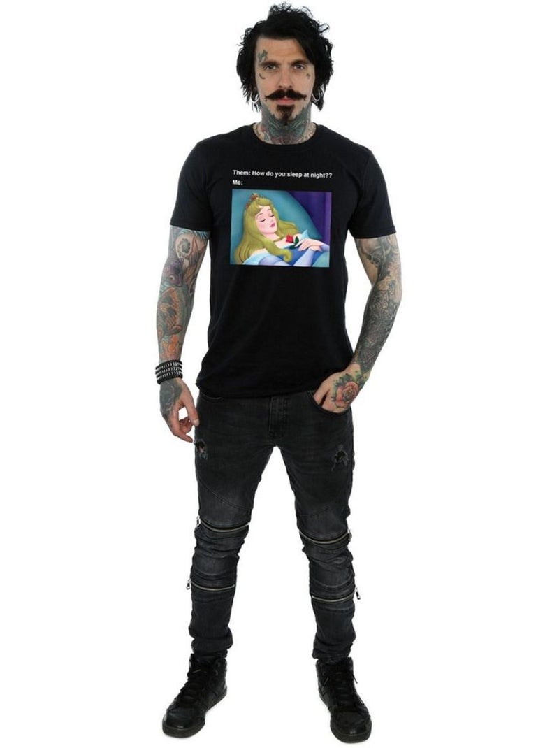 Disney - Camiseta Sleeping Beauty Meme para Hombre Negro - Kiabi