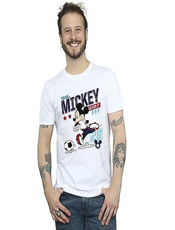 Disney - Camiseta Team Football de Mickey Mouse Equipo de Fútbol para Hombre