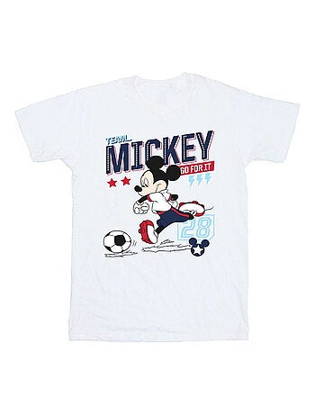 Disney - Camiseta Team Football de Mickey Mouse Equipo de Fútbol para Hombre
